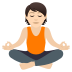 🧘🏻 person in lotus position: light skin tone display on JoyPixels